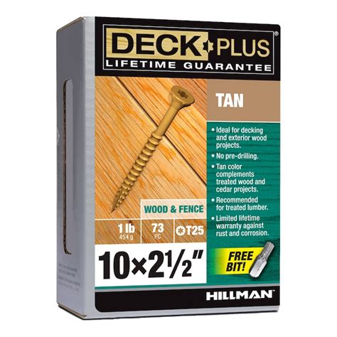 Deck Plus 10 X 2 12 In Wood To Wood Deck Screws 73 Count In The Deck