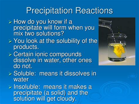 Ppt Ch 13 Precipitation Reactions Powerpoint Presentation Free