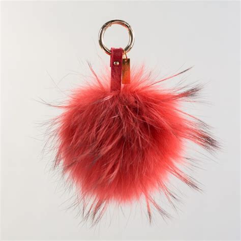 Japan Sun Fur Keychain I The Red Fur Keychain I Haute Acorn