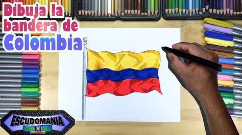 Cómo Dibujar Y Pintar La Bandera Nacional De Colombia Youtube