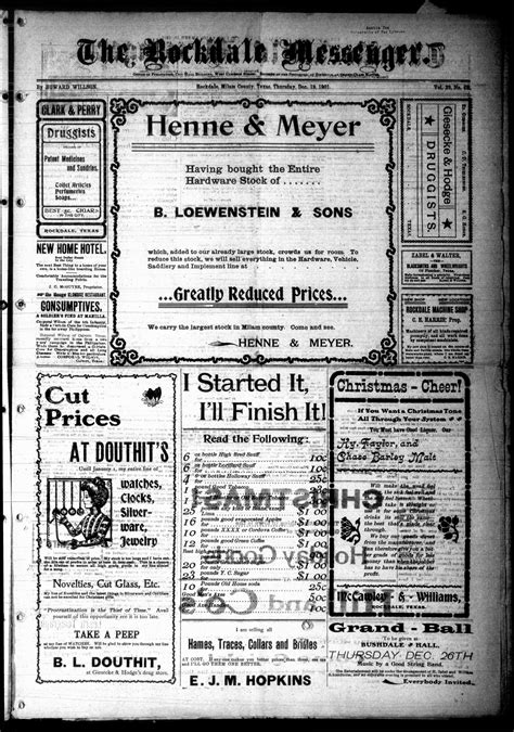 The Rockdale Messenger. (Rockdale, Tex.), Vol. 29, No. 49, Ed. 1