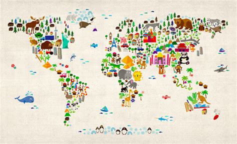 🔥 Free Download The World Map Wallpaper Wallpaper Kids Animal Map Of