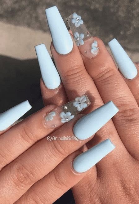 45 Beautiful Baby Blue Nails For All Skin Tones The Blushing Bliss