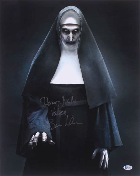 Bonnie Aarons Signed The Nun 16x20 Photo Inscribed Demon Nun Valak