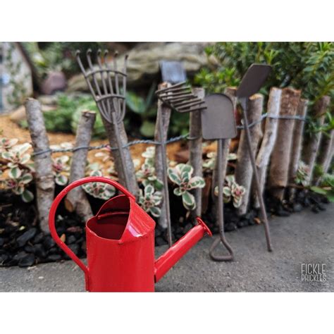 Hedge shears are fixed in the open position. Mini Garden Tool Set | Fickle Prickles