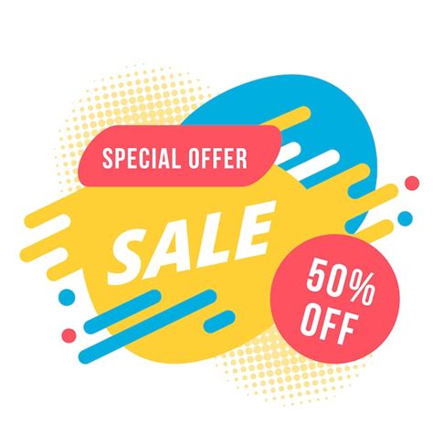 Free Vector Yellow Special Offer Logo Background