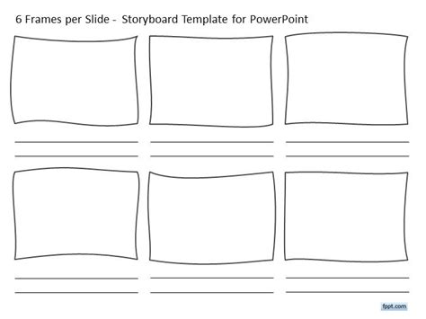 Free 6 Frames per Slide Storyboard Template for PowerPoint - Free PowerPoint Templates