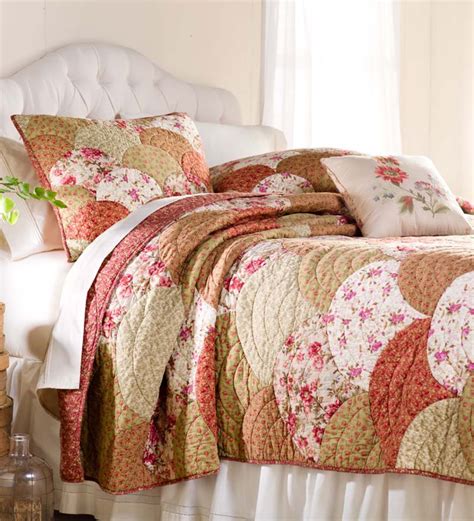 King Rosetta Floral Patchwork Quilt Set Plowhearth