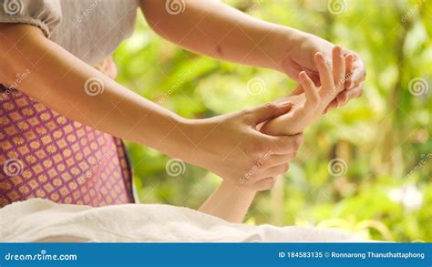massage therapist massaging woman`s hand at spa stock image image of medical healthy 184583135