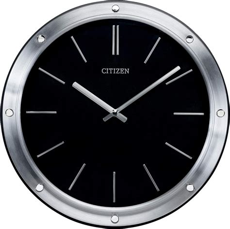 Citizen Cc2001 Gallery Wall Clock Silver Tone Home And Kitchen