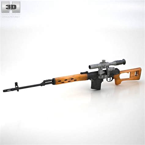 Dragunov Sniper Rifle Svd 3d Model Download Weapon On