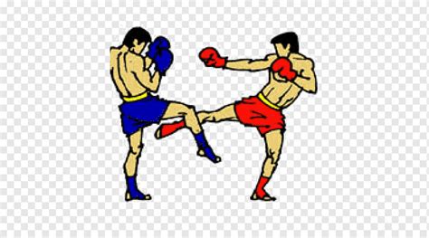 Tendang Muay Thai Knee Boxing Clinch Fighting Kartun Taekwondo Sepatu