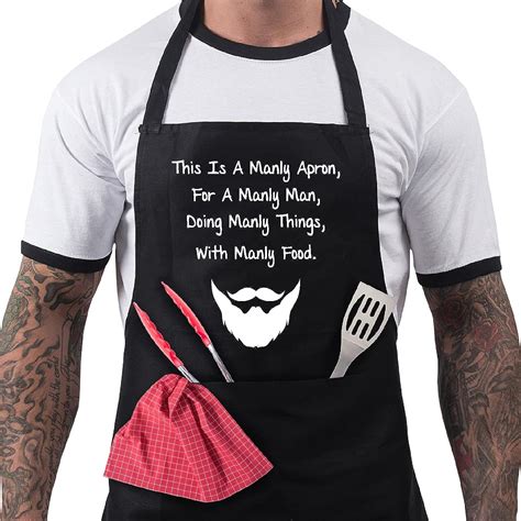 BBQ Aprons For Men Funny Cooking BBQ Apron In 100 Cotton Adjustable