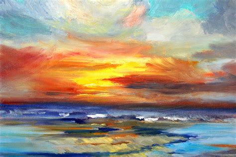 Sunset Oil Painting Original Etsy 11x14 Canvas Canvas Art Canvas