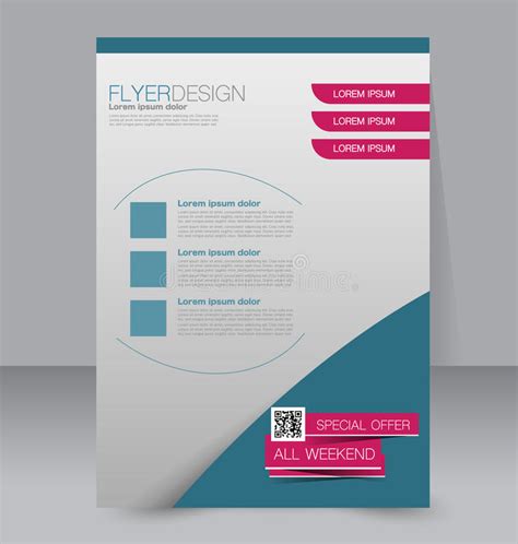 Flyer Template Business Brochure Editable A4 Poster Stock Vector