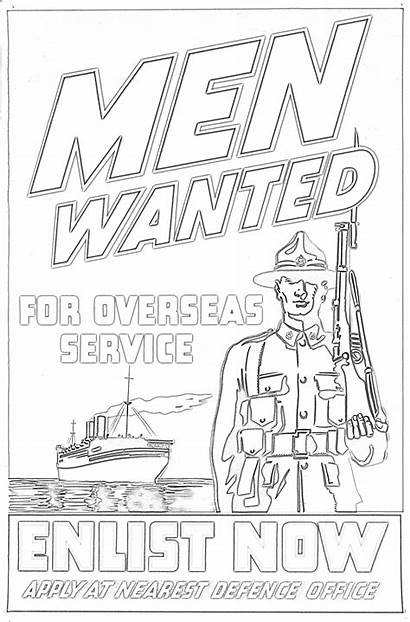 Colour Coloring Ww2 Propaganda Poster Military Sheets