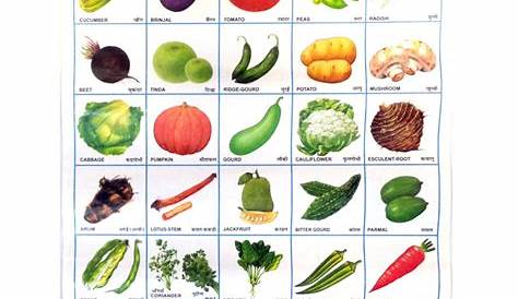 Vegetables, All vegetables, Vegetable chart