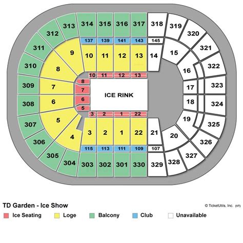 Td Garden Map Td Garden Seat Map United States Of America