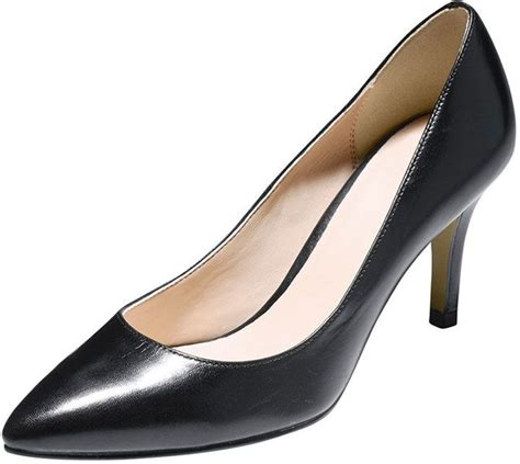 148 Black Leather Pumps Cole Haan Juliana Leather Mid Heel Pump Black Sold By Neiman Marcus
