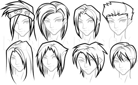 How To Draw Hair For Boys Step By Step Drawing Guide By Dawn Dragoart