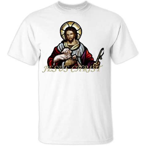 Jesus Christ V32 Christian T Shirt Sizes S 3XL Zink Grey Sky Blue Brown