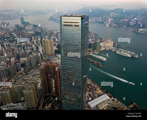 Hong Kong S Tallest Building The International Commerce Center Icc And Victoria Harbor Hong