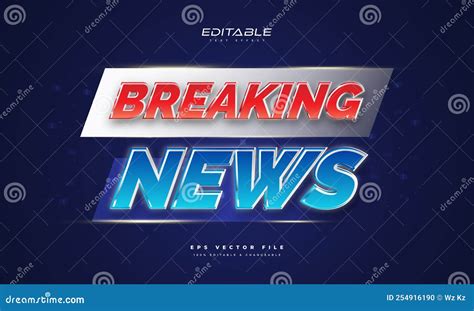 Breaking News Text Style With Glowing Effect Editable News Text Effect