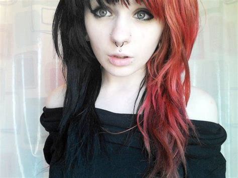 Thats Exactly How I Want My Hair Half Red Half Black ♥♥♥ Half And