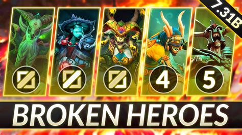 New Heroes Tier List Top 3 Most Broken Drafts Of Every Role Dota 2