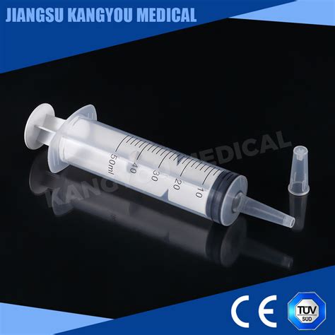 Disposable Sterile 3 Part Feeding Syringe For Catheter Tip 50ml 60ml
