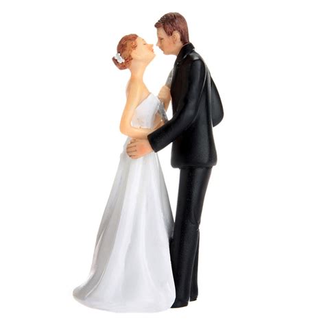1set Valentines Day Cake Topper Romantic Kissing Couple Figurine