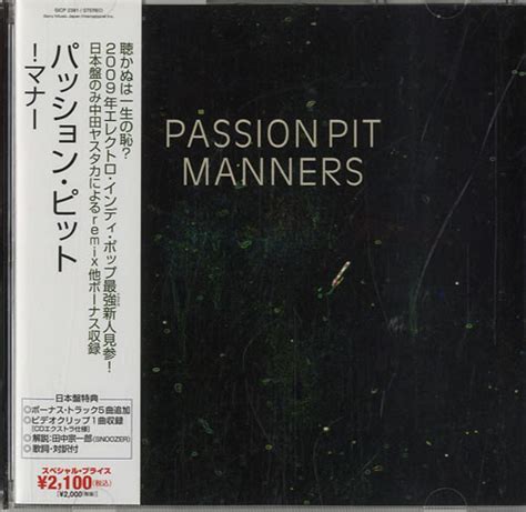 Passion Pit Manners Japanese Promo Cd Album Cdlp 557973