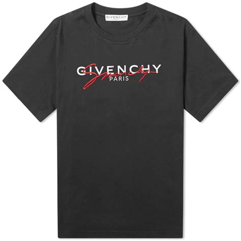 Givenchy Signature Logo Tee Black And Red End