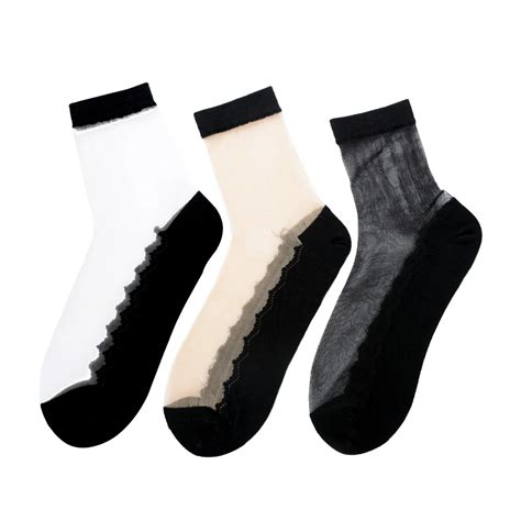 Buy 1 Pairs Womens Ankle Sexy Ultra Thin Elastic Silky Short Silk Socks New