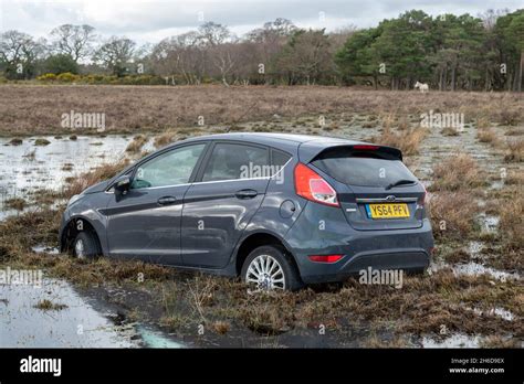 Ford Fiesta Accident In New Forest 2020 Stock Photo Alamy