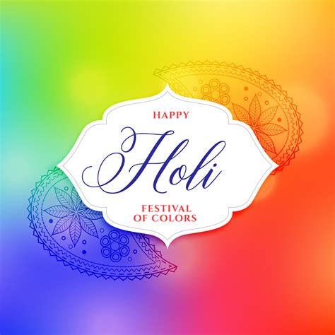Elegant Colorful Happy Holi Vector Card Design Download Vetores E