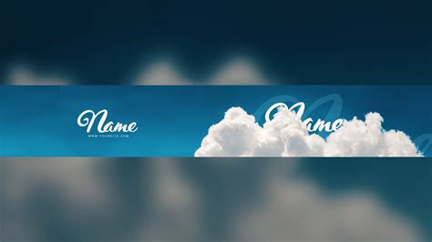 Free Clouds Youtube Banner Template 5ergiveaways