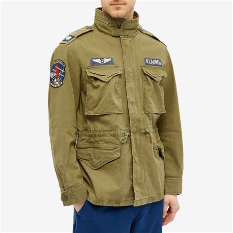 Polo Ralph Lauren Military M65 Patched Jacket Soldier Olive End