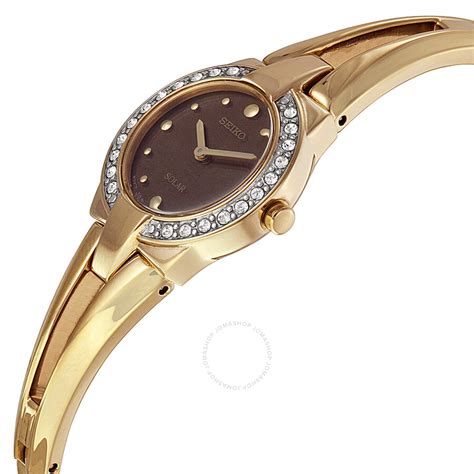 With the usual seiko quality and attention to detail these watches are already a huge success. Seiko Solar Brown Dial Gold-plated Ladies Watch SUP208 - Solar - Seiko - Watches - Jomashop