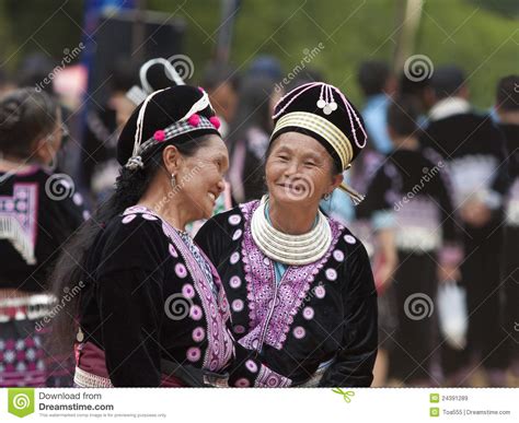 Hmong Hill Tribe Women In Traditional Costumes Editorial Stock Image - Image of hmong, hill ...