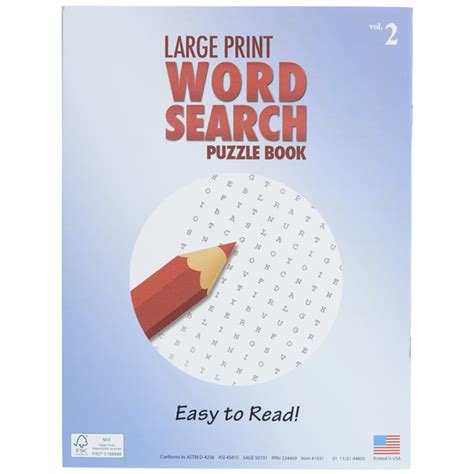 Large Print Word Search Puzzle Book Volume 2 131793 Ws 2