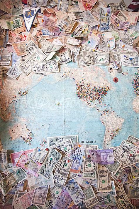 Map Money By Natalie Jeffcott World Map With Pins World Map Travel