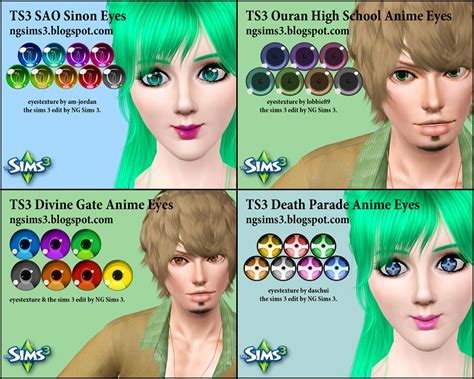 Thesims3 Cc 4 Anime Eyes By Ngsims3 By Ng9 On Deviantart