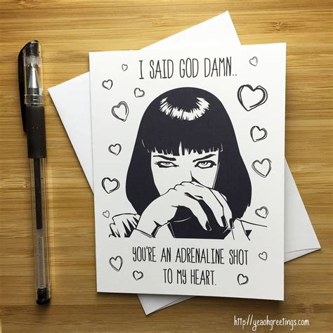 pulp fiction i love you card cute pulp fiction by yeaohgreetings funny birthday cards love