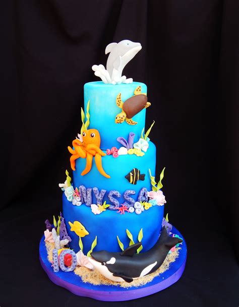 Ocean — Birthday Cakes Ocean Cakes Dolphin Cakes Sea Cakes