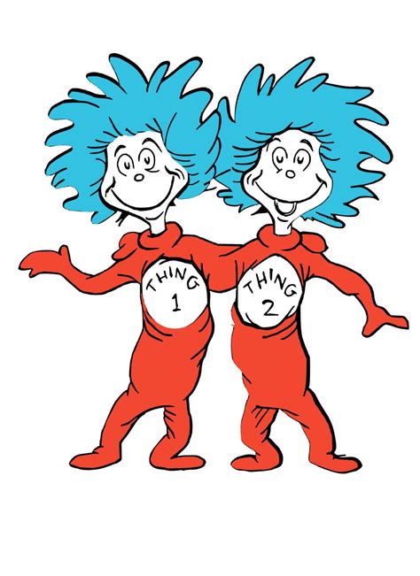 Dr Seuss Svg Seuss Svg Thing One 1 And Thing Two 2 Svg Instant