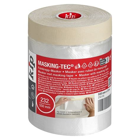 Kip Masker Met Masking Tape Rol M X Cm Enkelzijdige Afplakrand