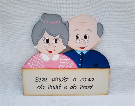 R$ 169,40 12x r$ 14,12 sem juros. Placa Casal Vovó e Vovô no Elo7 | PADMA ARTES (2B2184)