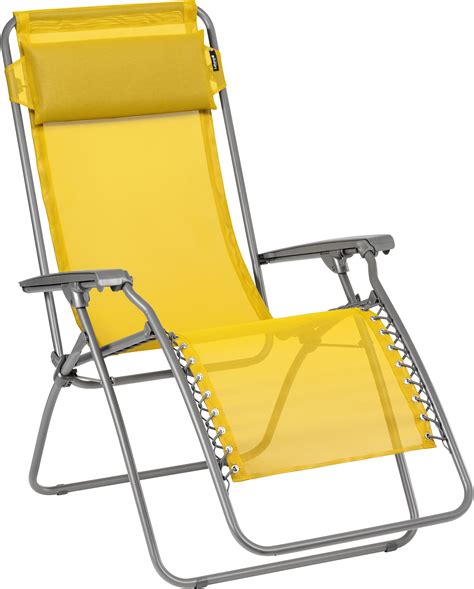 Lafuma Mobilier RT2 Chaise longue Texplast, titane/tournesol sur CAMPZ.fr