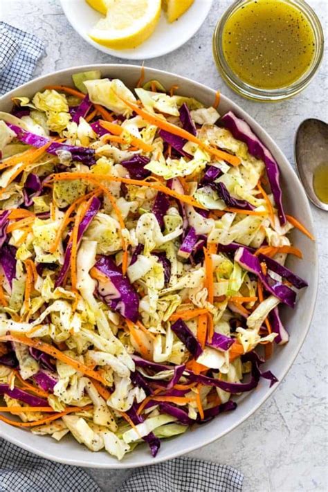 Pour dressing over cabbage mixture and toss to coat. Vinegar Coleslaw - Jessica Gavin
